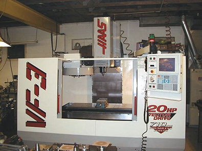 CNC Milling Machine Haas VF3 Mill with 4th Axis in our CNC Machine Shop